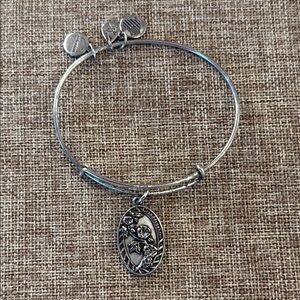 Alex + Ani Silver Tone Granddaughter Charm Bangle Bracelet